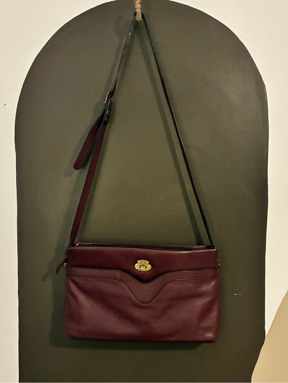Vintage Etienne Aigner Burgundy Shoulder Bag Purse Y2K 90s